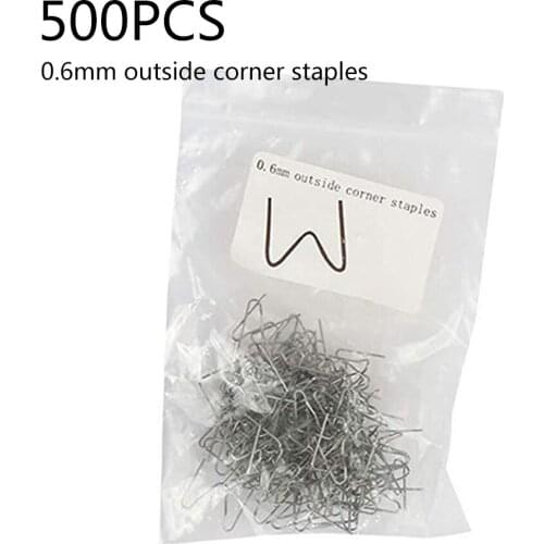 500 PCS Welding Wire Hot Staples Standard Pre-cut Welding Nail Wave Staples 0.8mm 0.6mm Stapler Repair Tool