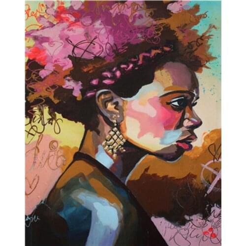 5d Embroidery Mosaic Craft African Woman Diamond Painting Kits Bead Picture Wall Paper Rhinestones Drawing Christmas Gift New