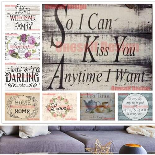 2020 new diamond painting full square home 5d diamond embroidery full set home sweet home decor for home bedroom wall sticker