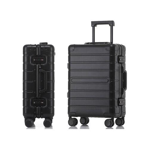 LEINASEN sale 20"24"28" inch 100% aluminum rolling luggage business travel suitcase aluminum spinner trolley bag on wheels