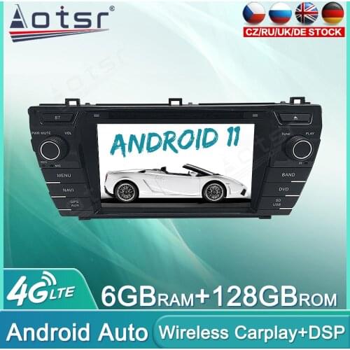 Android 11 128GB Car Radio For Toyota Corolla 2013 - 2016 Audio Multimedia Player GPS Navigation Auto Stereo Head Unit Carplay