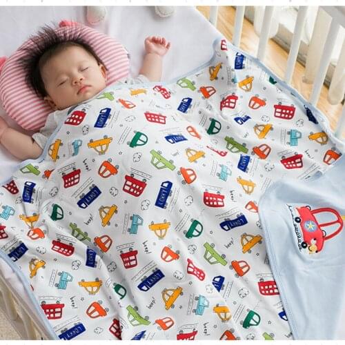 Baby Blankets Newborn baby Swaddle Wrap Blanket Cartoon Multifunction cotton Thickening of the Children double kids blanket