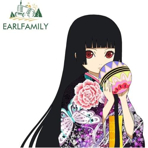 EARLFAMILY 13cm x 12.7cm for Uniform Girl Vinyl Car Stickers Personality Scratch-proof Window Trunk Snowboard Decal Decoration