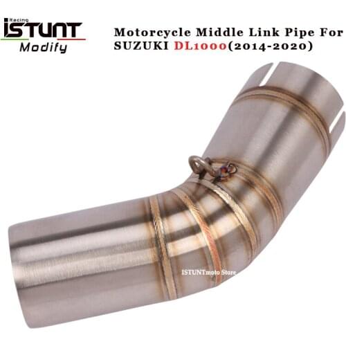 Motorcycle Exhaust System Escape Modified Vent Middle Link Part Connection Tube For SUZUKI DL1000 DL 1000 2014 2015 2016-2020