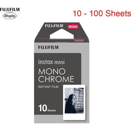 10-100 Sheets Fujifilm Instax Mini Mono Chrome Film Instant Camera 11 9 7 8 25 50s 70 90 sp-1 sp-2 Photo Paper Monochrome Films