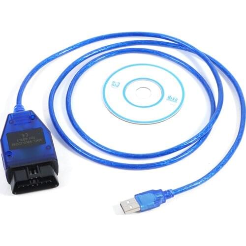Blue VAG-COM 409.1 Vag Com 409Com Vag 409.1 Kkl OBD2 USB Diagnostic Cable Scanner Interface For VW Audi Seat Volkswagen