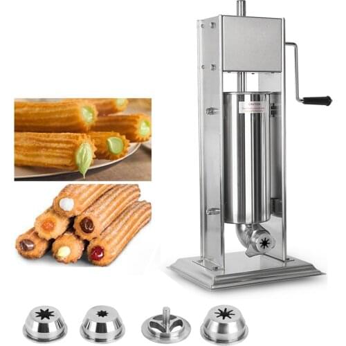 ITOP Vertical 5L/7L/10L Spanish Churrera Churros Machine Maker Heavy Duty Stainless Steel With 4 Nozzles Food Processors