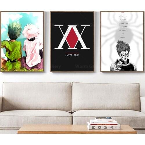 Hunter X Hunter Poster Classic Japanese Anime Poster Retro Poster Prints Wall Decor Wall Art Picture Room Decor Home Decor
