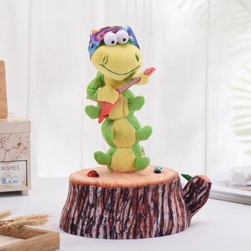 Cute Caterpillar Funny Musical Toys Dancing Saxophone Guitar Plush Musical Electric Toys Stuffed Animals Toys For Kids Baby Gift