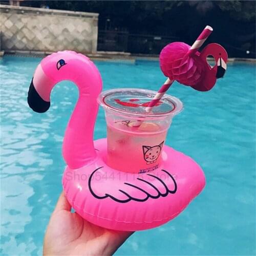 Mini Inflatable Pool Float Toys Drink Float Cup Holder Swimming Ring Party Toys Beach Kids Adults
