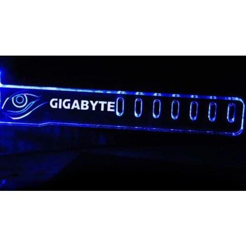 Newest Blue For GIGABYTE PCI HIS LED Luminous Computer Main Box Cool Graphics Custom Support Frame Display Cards Components Jack