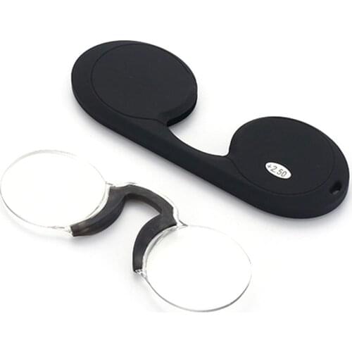 New Portable Comfortable Soft Silicone Clip Nose Presbyopic Glasses Key Chain Mens and Womens Reading Glasses +1.0 To +3.0