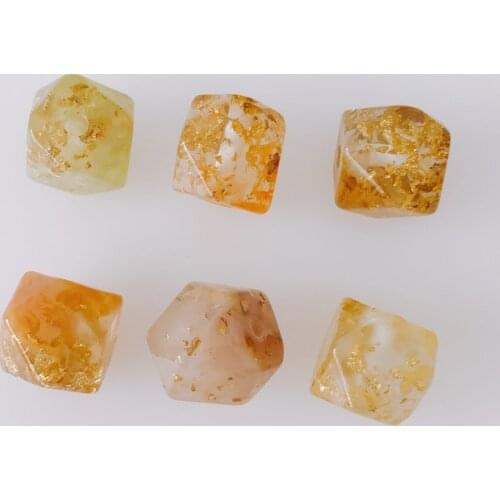 6pieces/lot resin Gold foil geometric earrings Supplies for Jewelry Accessories pendant Earring Accessories