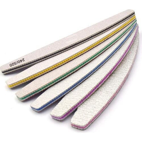 1Pc Professional Nail File Half-Moon-Shaped Nail Buffer Grinding Polishing Sanding Buffing Pedicure Manicure Nail Art Tools