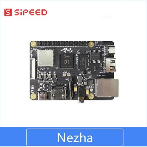 Sipeed Nezha 64bit RISC-V Linux SBC Board, Allwinner D1@1.0GHz with 1GByte DDR3, Support Tina/Debian System