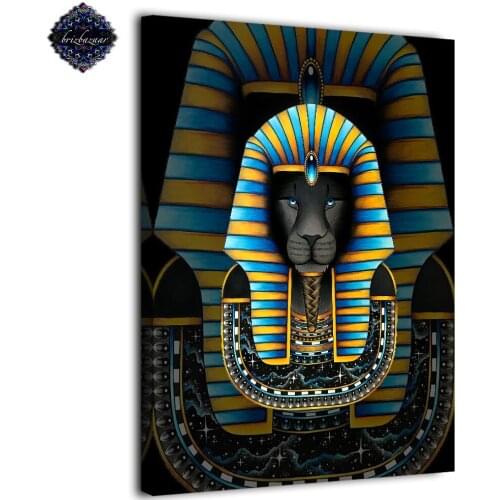 Modern 1 panel printed painting abstract Ancient Egypt king by brizbazzar wall pictures for living room posters and prints art