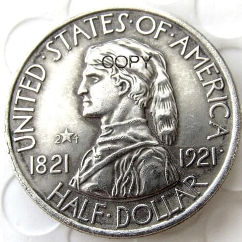 USA 1921 2*4 Missouri Commemorative Half Dollar Silver Plated Copy Coin