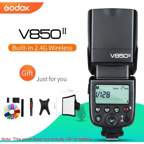 Godox V850II GN60 2.4G Wirless X System Speedlite Flash Light for DSLR Cameras (Without VB18 Battery)