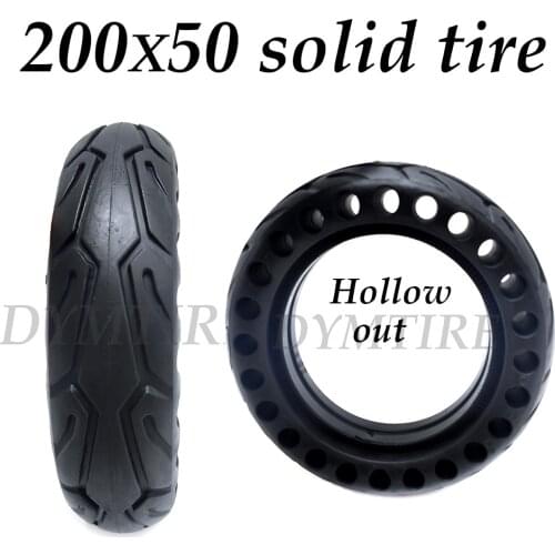 High Quality 200x50 Solid Tire Through Hole Wear Resistant 8 Inch Tubeless Tyre for Mini Electric Scooter