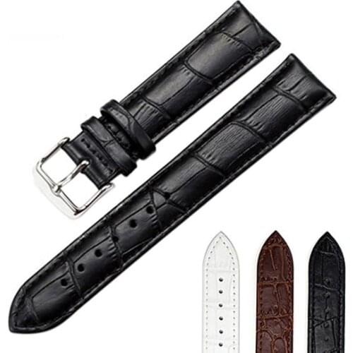 1pc Women Men Unisex Faux Leather Watch Strap Buckle Band High Quality Leather Watchband brown bracelets Replacement Watch Strap