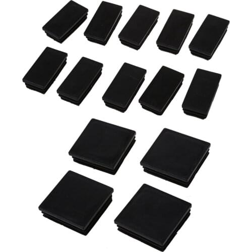 10 Pcs Rectangle Tube Inserts End Blanking Cap 25X50mm & 4x Plastic Square Tubing Tube Insert Blanking End Caps 50mm