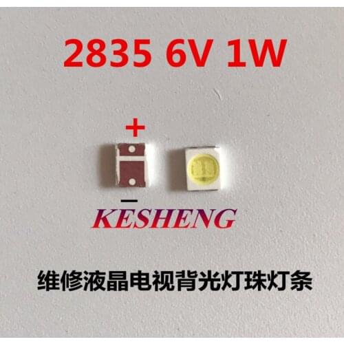 100PCS HONGLI TRONIC LED Backlight 1210 3528 2835 1W 6V 111LM Cool white LCD Backlight for TV TV Application