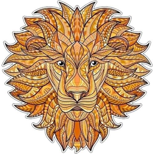 13.4CM*13.4CM Personality Lion Head Print PVC Motorcycle Car Sticker