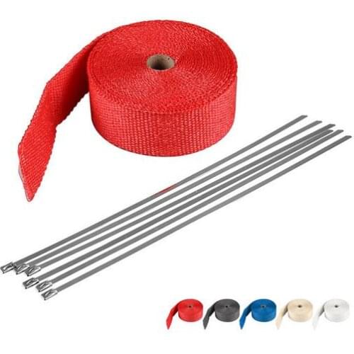 2" *15 Meter Car Thermal Exhaust Header Pipe Tape Heat Insulation Wrap Roll