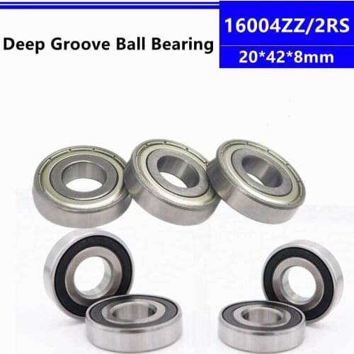 20pcs 16004ZZ 16004-2RS 16004 -2Z 20*42*8 mm shielded thin wall deep groove ball bearing 20x42x8 mm
