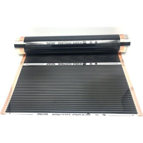 AC220V Far Infrared Underfloor Heating Film 220w/m2 Electric Floor Warming Mat