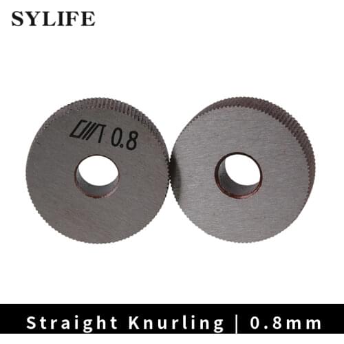 2x Steel Single Straight Coarse 0.8mm Pitch Linear Knurling Wheel 28mm OD