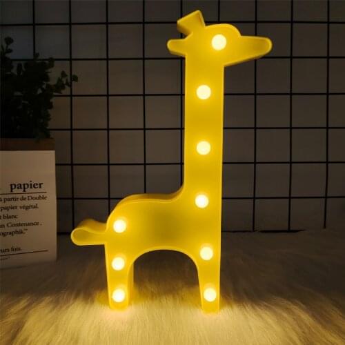 3D Giraffe Shape LED Night Light Table Lamp Christmas Party Home Baby Room Decoration Garden Party Wall Decoration Lamp