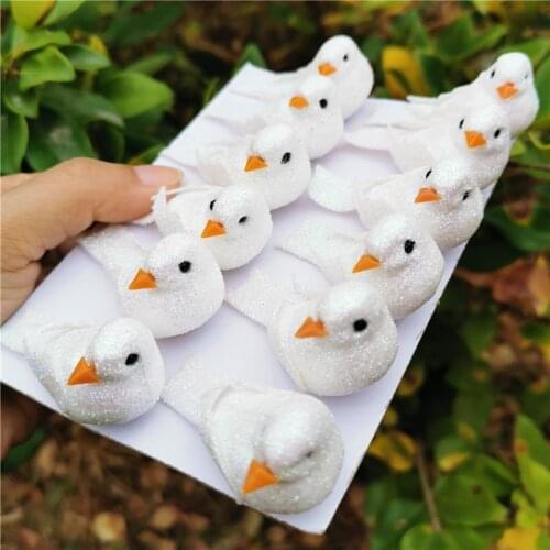 4*2CM/24PCS Craft Bird Mini Artificial Foam Feathers Fake Birds ,Wedding Favors And Gifts,Home Decoration accessories