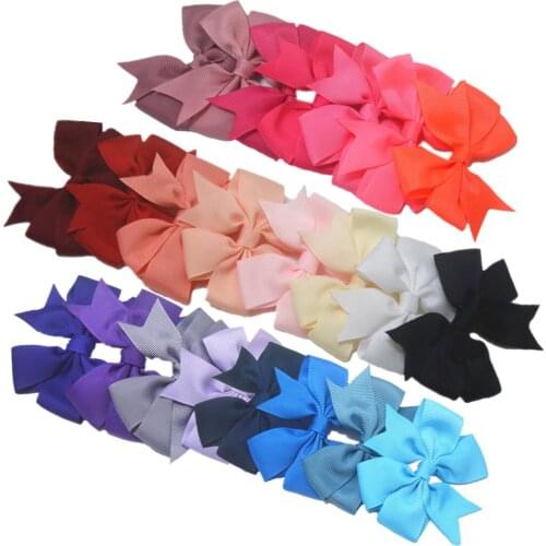 200pcs/lot 3" Grosgrain Ribbon Hair Bows DIY Boutique Headband Accessories Girl Headband Bowknot HDJ15