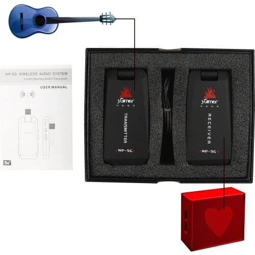 5.8G Wireless guitar sytem Fast Pairing Electric Guitar Bass Replace Cable Transmitter Receiver Yuimer