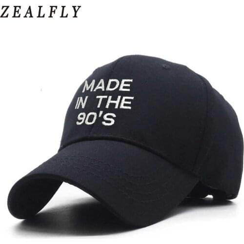 Brand Cotton Embroidered Letter MADE IN THE 90S Baseball Cap Snapback Cap Hip-Hop Cap For Adult Men Women Dad Hat Bone Garros