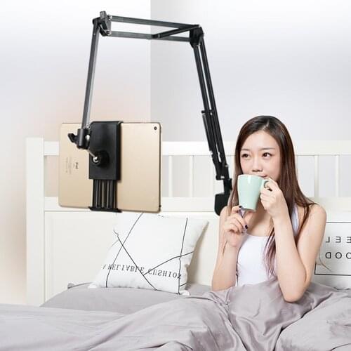 Tablet holder for Samsung galaxy tab S6 lite 10.4'' 10'' 8'' tab in bed for lazy people adjustable 360 degree foldable long arm