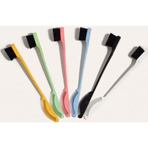 Double Head Makeup Eyelash Eyebrow Brush Comb Plastic Handle Extension Make up Eyelash Comb Beauty Cosmetic Tools