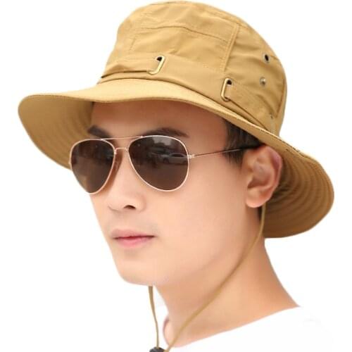 Summer Sun Hats for Women Men Fashion Fisherman Hat Women Sunscreen Cap Bucket Hat Wide Large Brim Anti-UV Holiday Climbing Cap