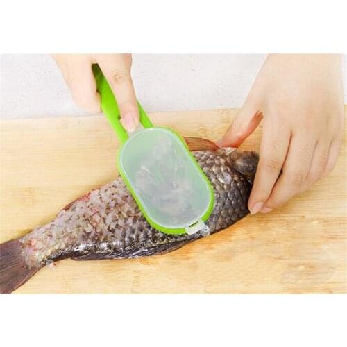 Kitchen Fish Cleaning Tool Scraping Scales Device Fish Skin Steel Fish Shaver Remover Cleaner Descaler Kitchen Accessories