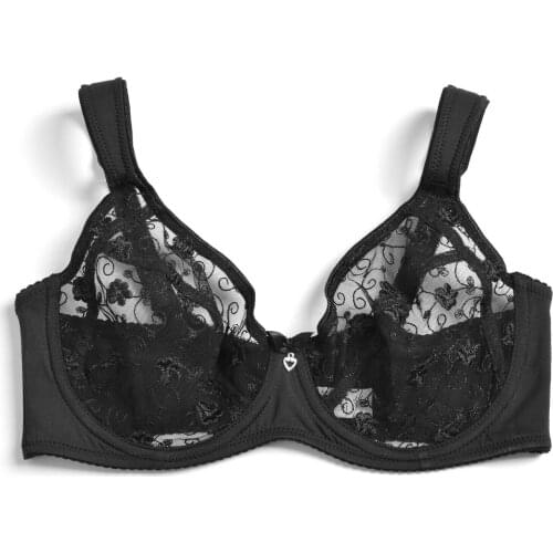 Vgplay Droshipping Women Bra New Hot Sale See Through Lace Lingerie Mesh Hollow Stretch Underwear Full Coverage Floral Brassiere