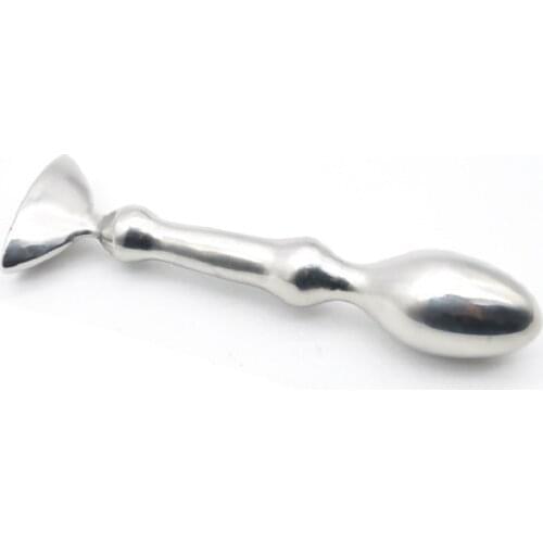 Stainless steel Prostate massager G-spot Metal Anal beads Hook Butt Plug Wearable Adult unisex Sex toy for men women