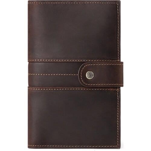 Mens Vintage Leather Long Bifold RFID Wallet Passport Holder Credit Card Case Business Purse