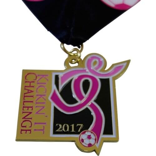 Low price Customized Soft Enamel Beast Paw Logo Medal with Orange Lanyard Wholesale Factory Price custom metal medals