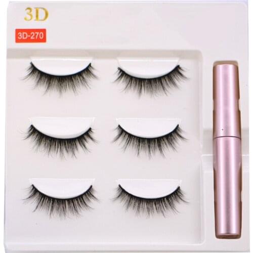 New Invisible Magnets Magnetic Eyelashes Eye Eyeliner Liquid Set No Glue False Mink Extension Kit 3D Individual Reusable Eyelash
