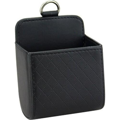 Air Vent Dashboard Organizer Glasses Phone Holder Hanging Storage PU Leather Car Storage Bag Car Interior Accessories
