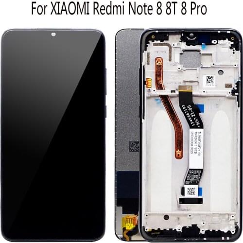 Original 6.53" For XIAOMI Redmi Note 8 8T 8 Pro LCD Display Touch Screen Frame Digitizer Assembly For Redmi Note 8 8T 8 Pro LCD