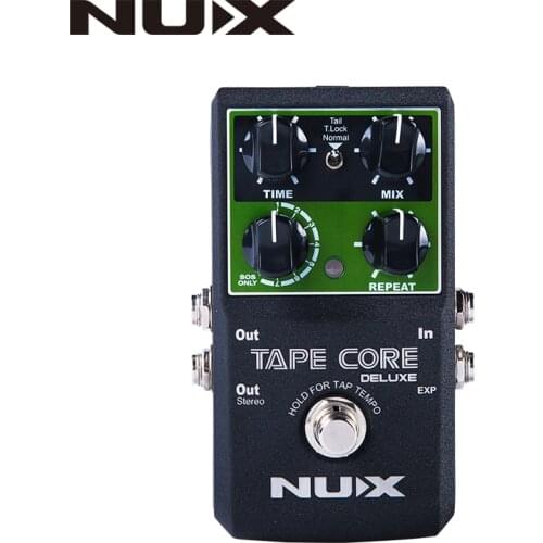 NUX Tape Core Deluxe Echo Effect Pedal, 7 Models Delay Effects True Bypass Guitar Effect Pedal for Guitar Bass - Lightwish
