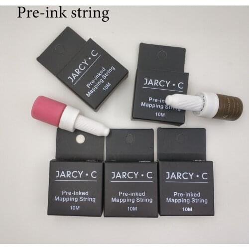 Pre-Inked Brow Mapping Strings pigment thread Microblading PMU Accessories Inked-Mapping String for Eyebrow Permanent Makeup