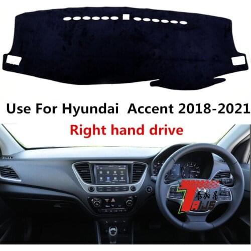 TAIJS Factory Simple 3colors Polyester Fibre Car Dashboard Cover For Hyundai Accent 2018 2019 2020 2021 Right hand drive